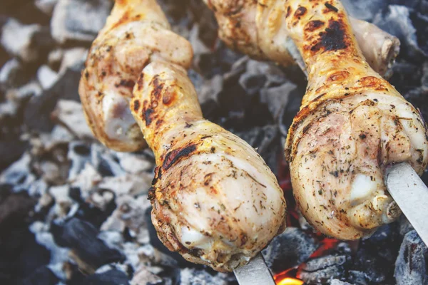 Chicken Kebab Close View — Free Stock Photo