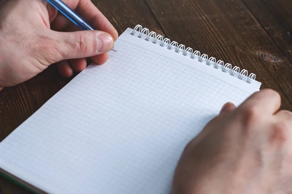 Ręczne Pisanie Notatniku — Zdjęcie stockowe