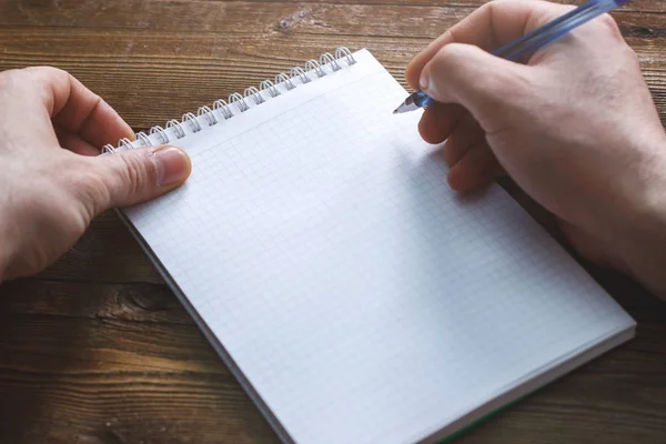 Ręczne Pisanie Notatniku — Zdjęcie stockowe