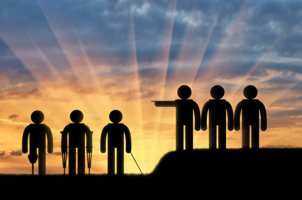 Icon people evicted disabled on sunset