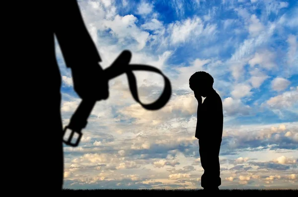 Conceito de violência infantil — Fotografia de Stock