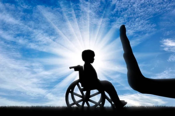 Problemi sociali concetto di bambino disabile — Foto Stock