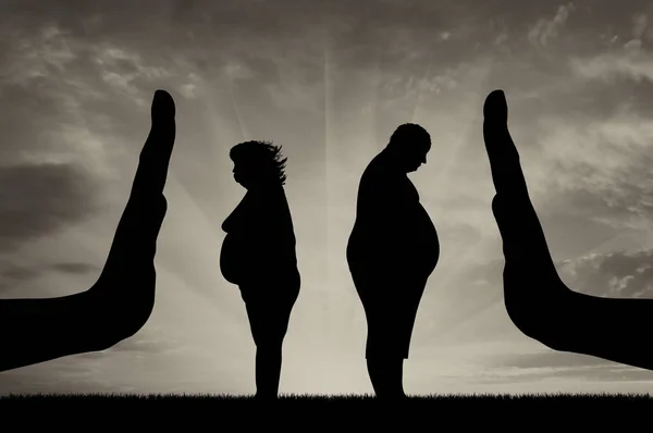 Problemas sociales de las personas con sobrepeso — Foto de Stock