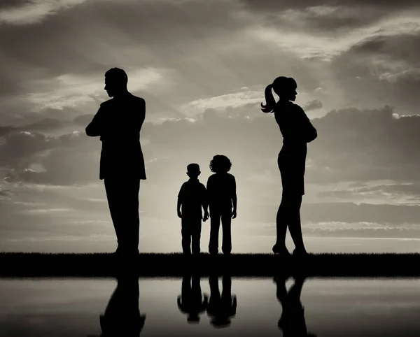 Conflito e divórcio na família — Fotografia de Stock