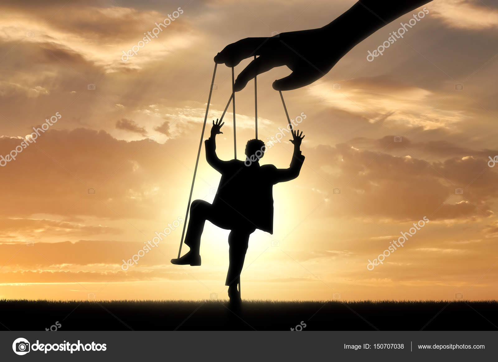 Hand Controls Man Marionette Stock Photo C Prazisss