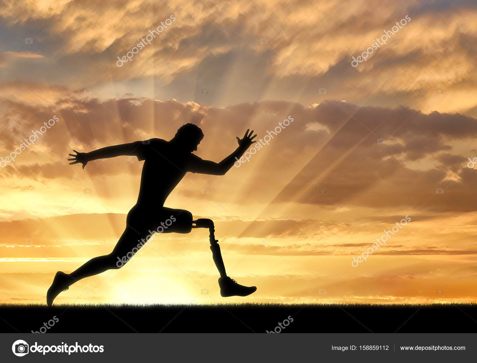 Concept of disability, prosthetic leg — Stock Photo © Prazisss