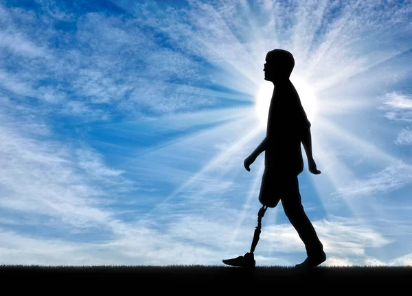 Concept of disability, prosthetic leg — Stock Photo, Image