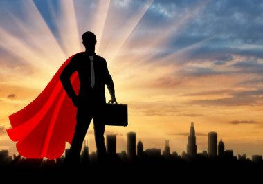 Süpermen işadamı süper kahraman