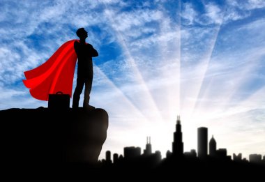 Süpermen işadamı süper kahraman