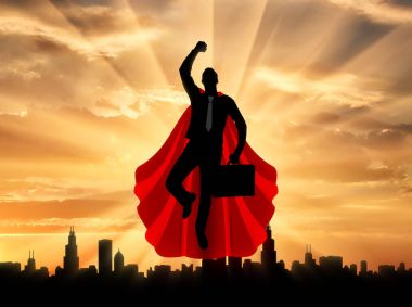 Süpermen işadamı süper kahraman