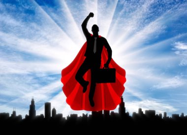 Süpermen işadamı süper kahraman