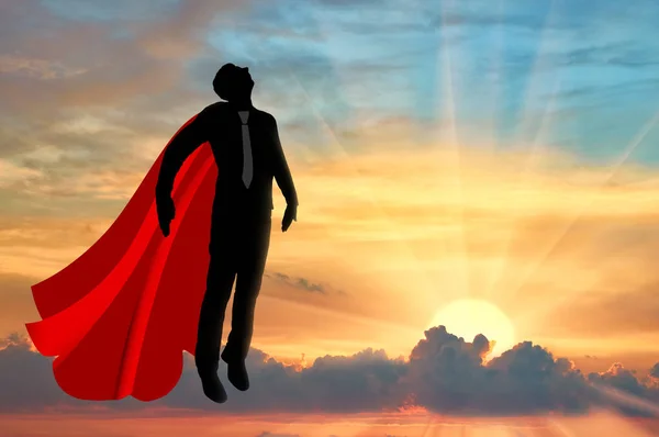 スーパー ヒーロー スーパーマン実業家 — ストック写真