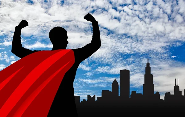 Superman homme d'affaires super héros — Photo