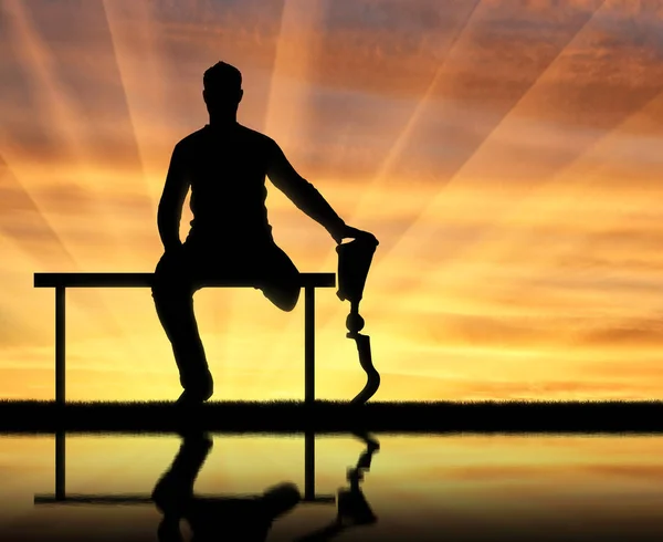 Concepto de personas con piernas protésicas — Foto de Stock