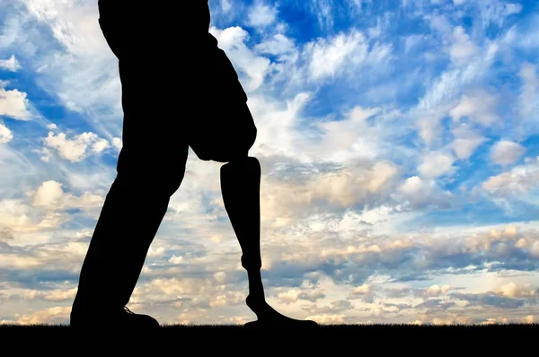 Conceito de pessoas com deficiência com pernas protéticas — Fotografia de Stock
