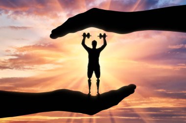 Bakım ve destek Engelli sporcular için kavramı