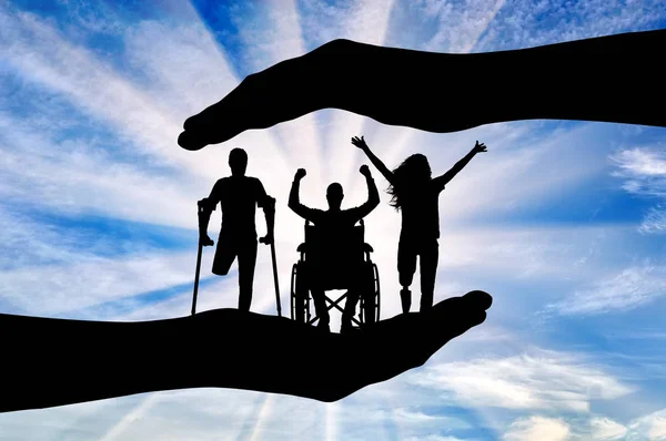 Begreppet stöd och vård av funktionshindrade — Stockfoto