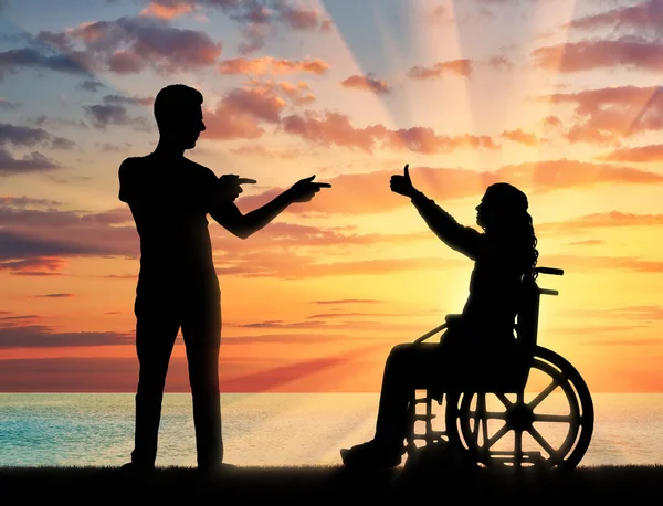 Konzept der Unterstützung für Menschen mit Behinderungen — Stockfoto