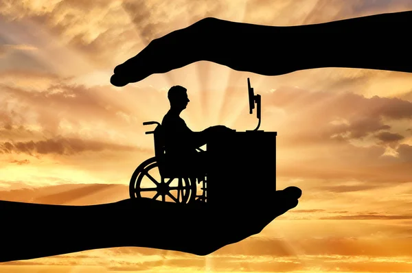 Concept van bescherming van de rechten van personen met een handicap een baan te krijgen — Stockfoto