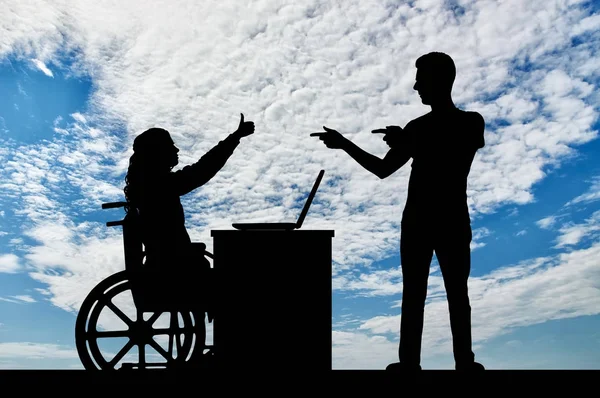 Begreppet sysselsättning för personer med funktionsnedsättning — Stockfoto