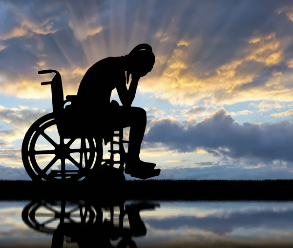 残疾人的概念, 经历悲伤和悲伤 — 图库照片