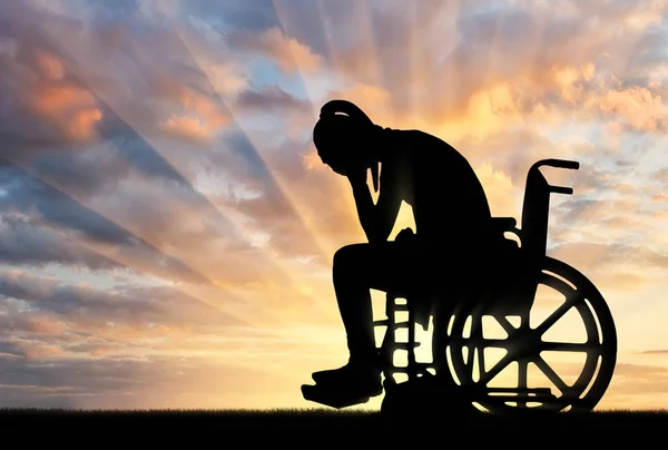 Concept of people with disabilities experiencing grief for the loss of health
