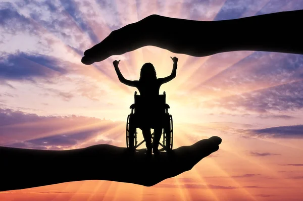 Concept of care and help for people with disabilities — Stock Photo, Image