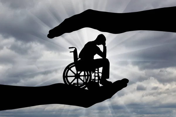 Koncepcja ochrony i pomocy dla osób niepełnosprawnych — Zdjęcie stockowe