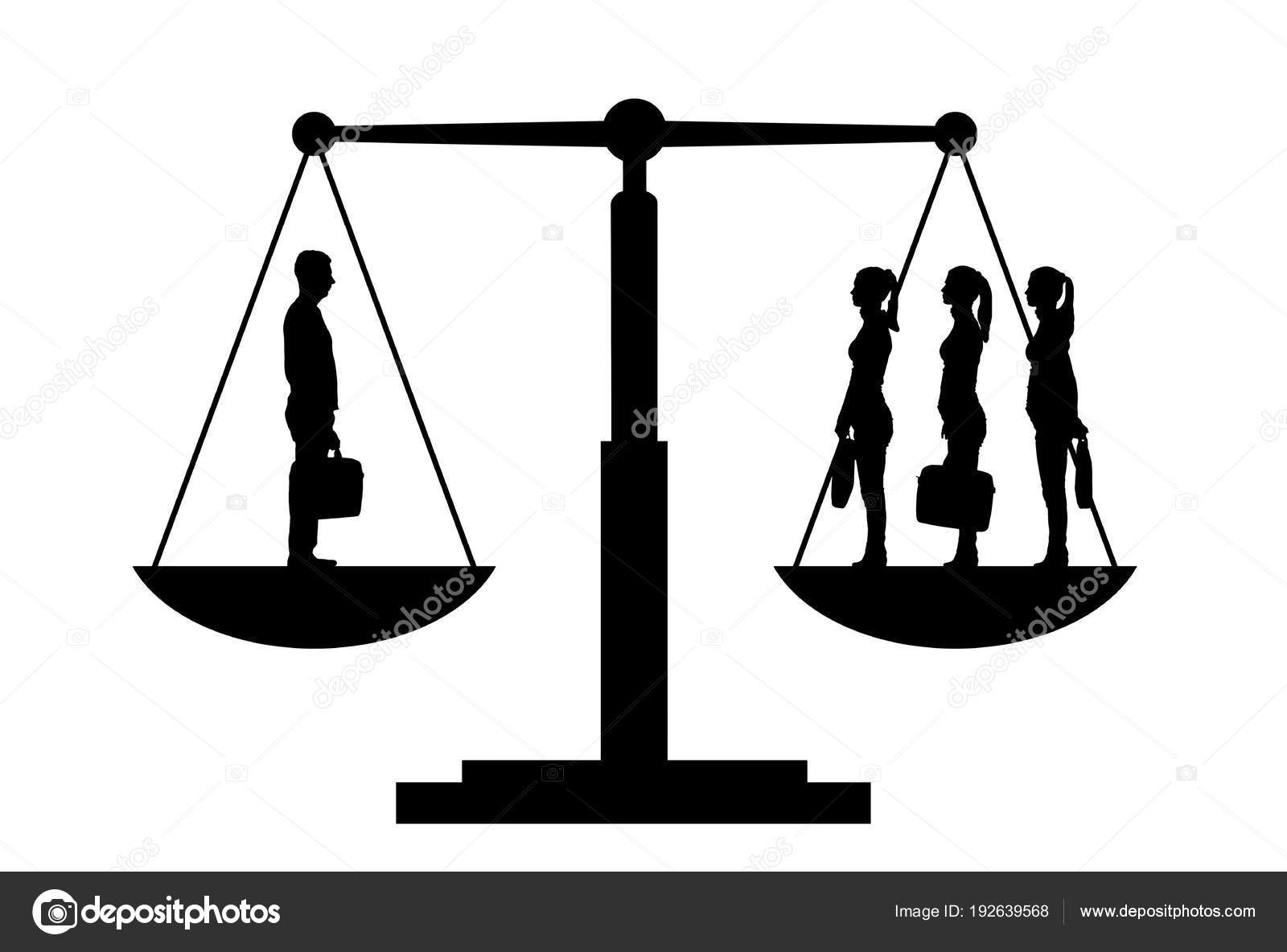 Imágenes: mujer balanza justicia | Silueta de vector de un hombre y