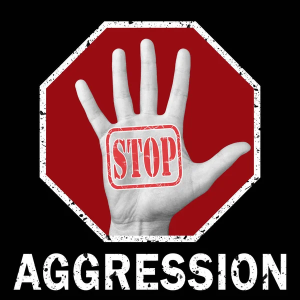 Stop aggression conceptual illustration. Global social problem — 스톡 사진