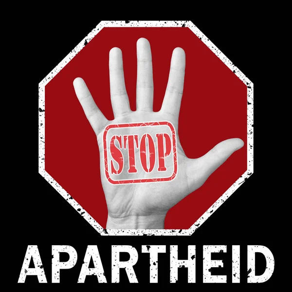 Fermare l'apartheid illustrazione concettuale. Problemi sociali — Foto Stock