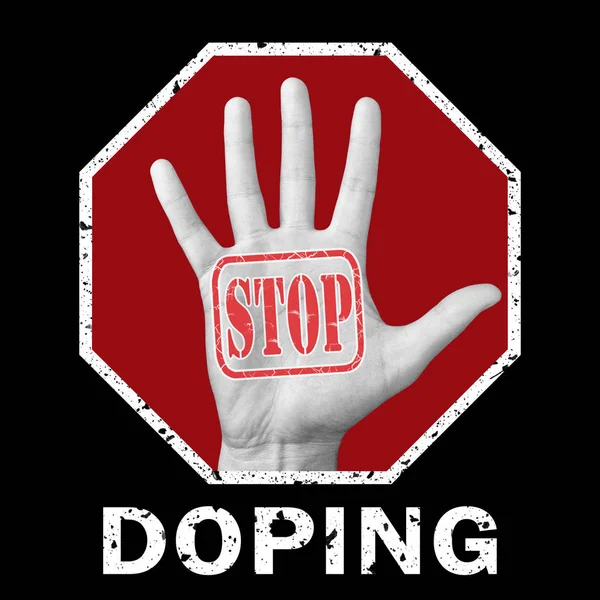 Arrêtez le dopage illustration conceptuelle. Problème social — Photo