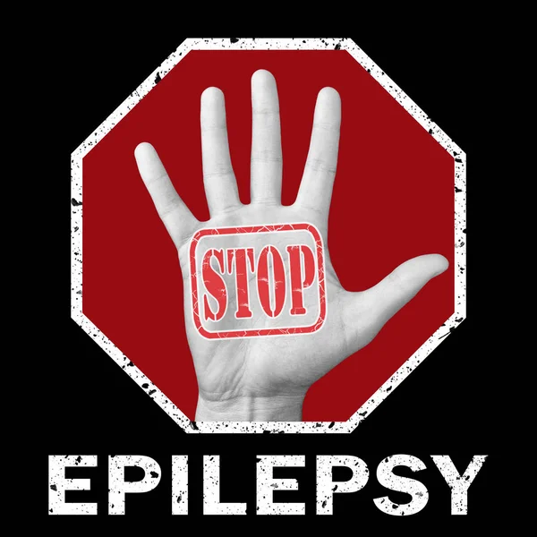 Stop epilepsji konceptualnej ilustracji. Globalny problem społeczny — Zdjęcie stockowe