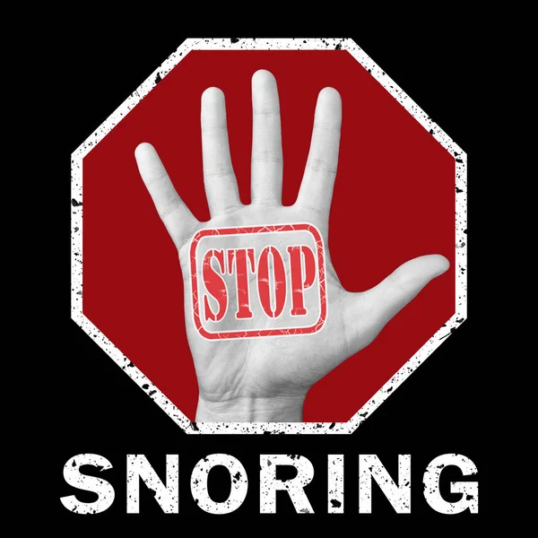 Stop snoring conceptual illustration. Global social problem — ストック写真