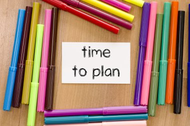 Metin kavramı planlamak için zaman 