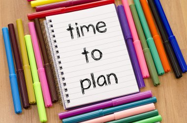 Metin kavramı planlamak için zaman 