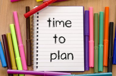 Metin kavramı planlamak için zaman 