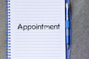 Randevu metin konsept dizüstü