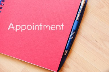 Randevu metin konsept dizüstü