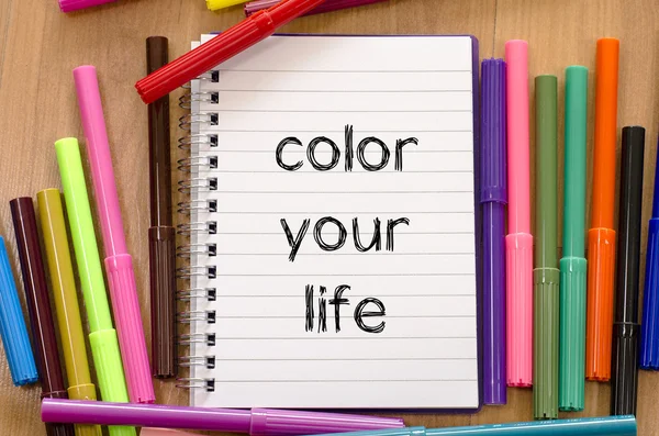 Color de su vida concepto de texto — Foto de Stock