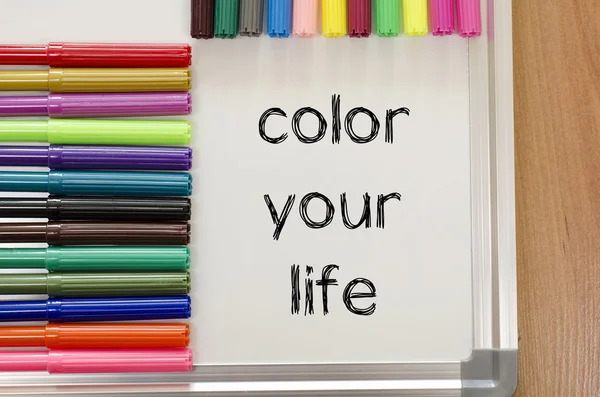 Color your life text concept — Stock fotografie