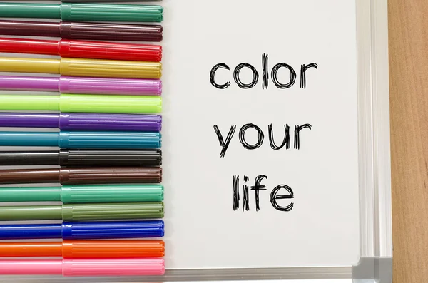 Farbe dein Leben Textkonzept — Stockfoto