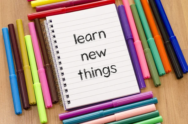 Learn new things text concept — Stock Photo, Image