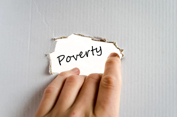 Poverty text concept — Stock Photo, Image