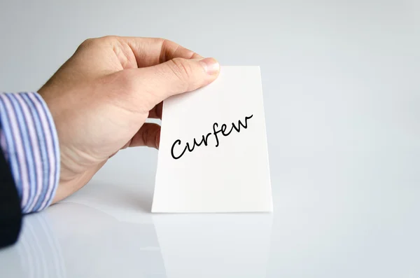 Conceito de curfew text — Fotografia de Stock