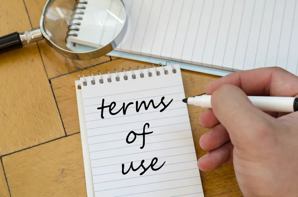 Terms of use text concept on notebook — Stockfoto