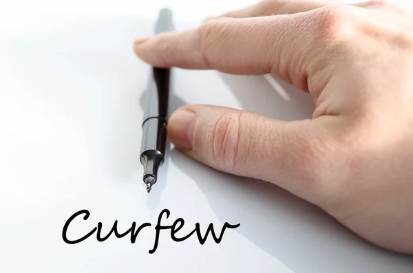 Curfew text concept — Stockfoto