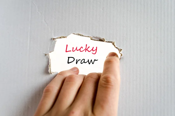Lucky draw text concept — Stockfoto
