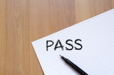 Pass metin konsept dizüstü