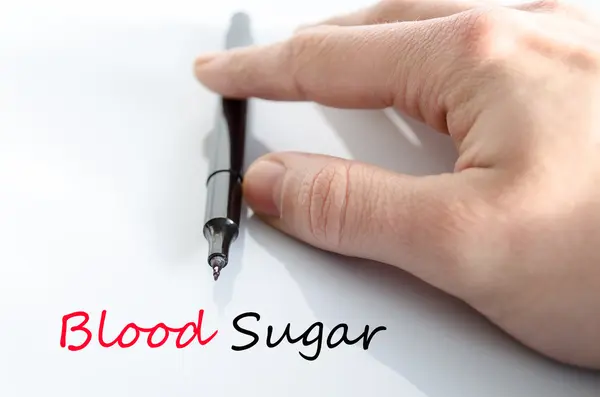 血糖的文本概念 — 图库照片